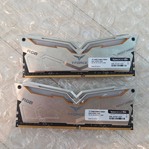 8GB * 2 게임용 메모리 TEAMGROUP CL14 Night Hawk Legend RGB 8Gx2 튜닝램 고수율3800