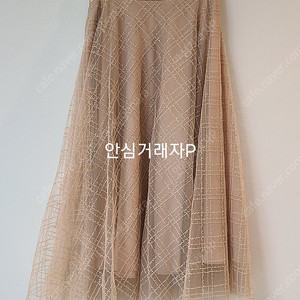 블랑쇼 비즈 레이스 튤스커트 카키베이지 S사이즈 숏기장(상태 좋음)