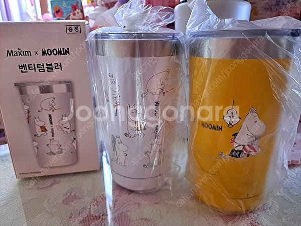 맥심 무민 텀블러 (미사용) 판매합니다.--0