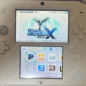 닌텐도 2ds 식빵 화이트 (뱅크 무버 포켓몬X)