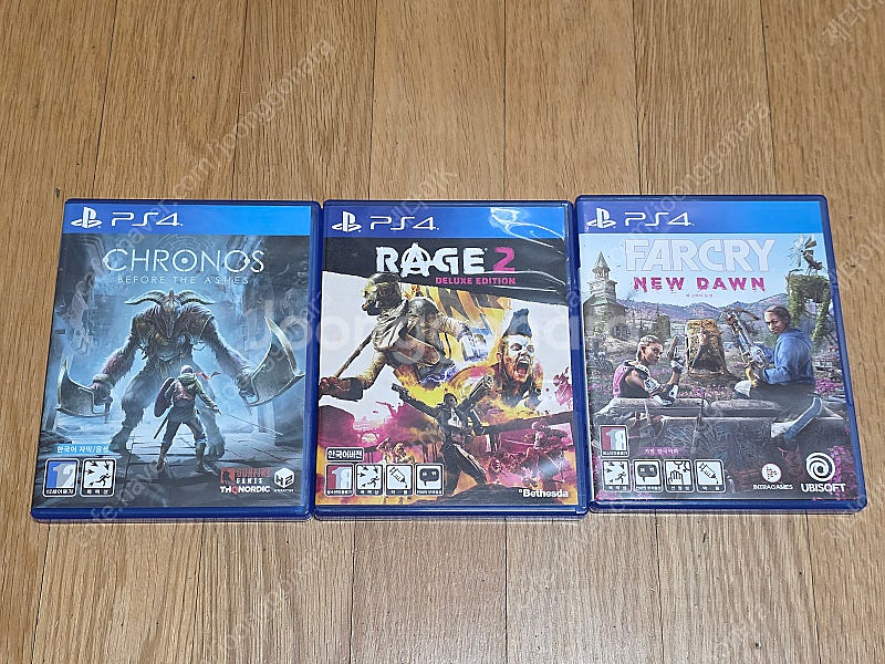 PS4게임 3종 일괄팝니다. (파크라이 뉴던/레이지2/...--0