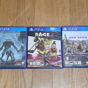 PS4게임 3종 일괄팝니다. (파크라이 뉴던/레이지2/크로노스)