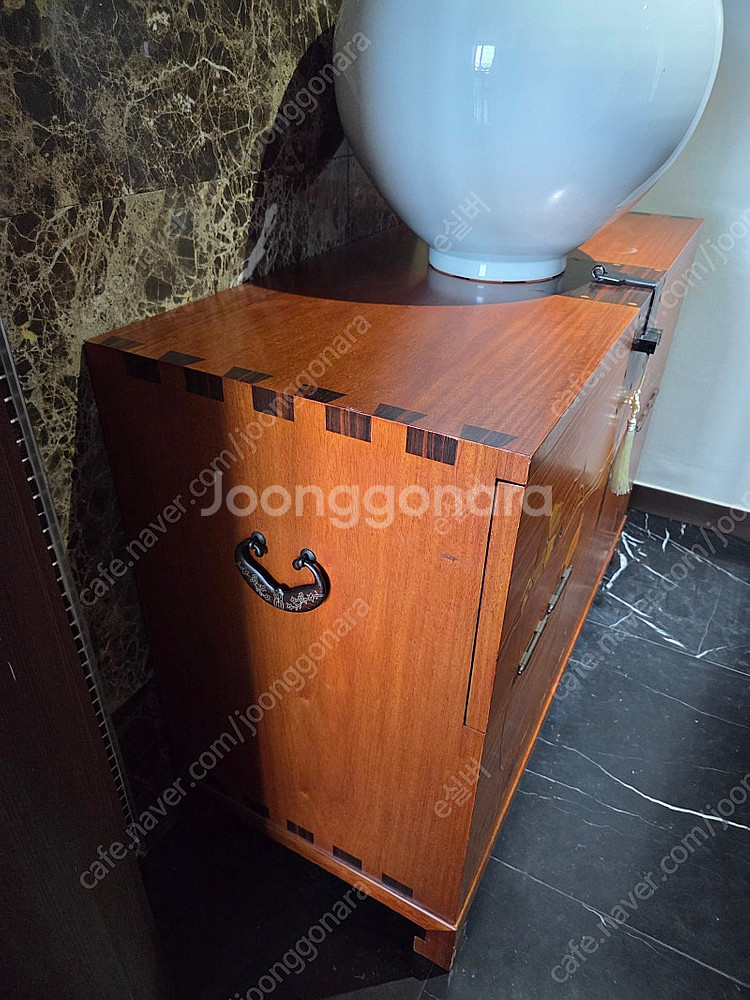 상감 원목 반닫이 수납장 거실장 주문제작--2