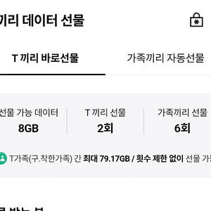 SKT 데이터 2기가 팝니다. 1500원