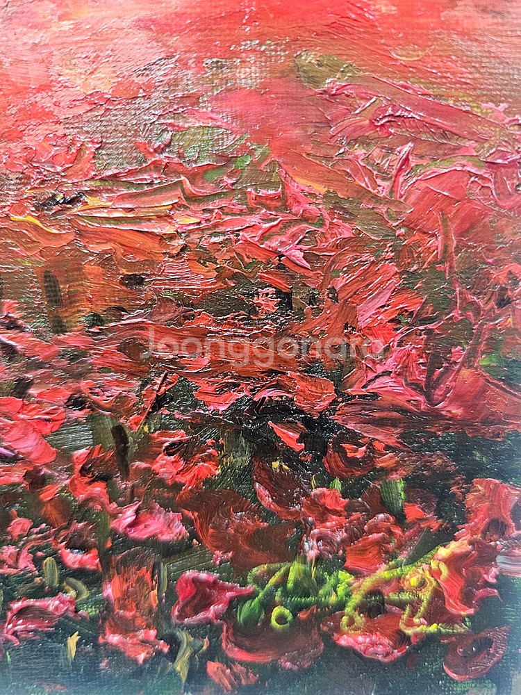 (원화) 6호 캔버스 유화그림 양귀비꽃 풍경 서양화--2