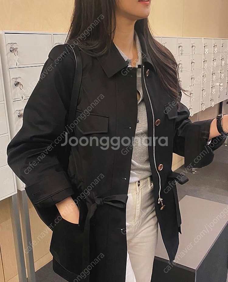 르헤 lehye 클래식 야상자켓 블랙--0