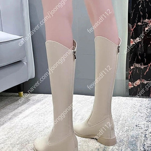 화이트 롱부츠 새 것 봄가을겨울