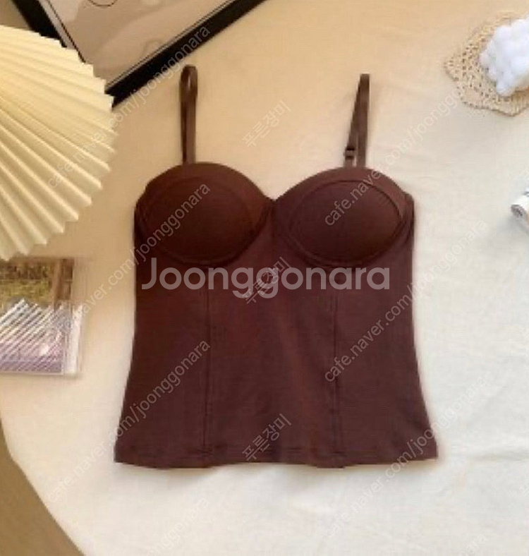 새상품 # 갈색 브라탑 나시 (size S)--0