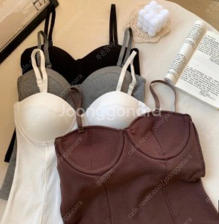새상품 # 갈색 브라탑 나시 (size S)--1