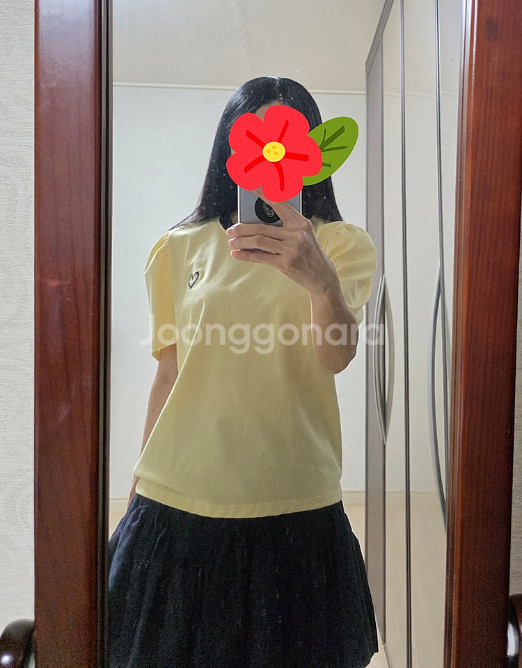 포커스 볼륨소매 반팔티--0
