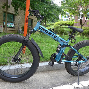 BNQ MTB 접는24단 스포츠 팻 바이크 자전거 열쇄장착 개스쇼바