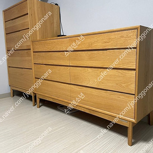카레클린트 화이트오크 4단 8칸 서랍장, 5단 서랍장 판매합니다.(개별 판매 가능)