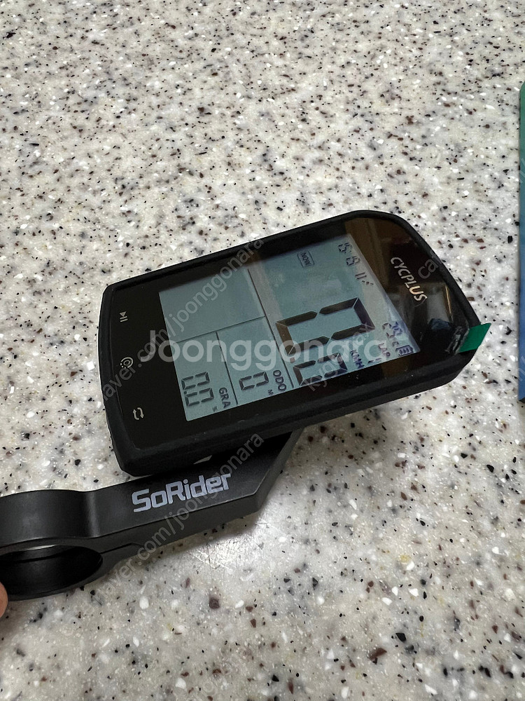 GPS 자전거 대화면 속도계 C타입 충전식 거치대 서비...--4