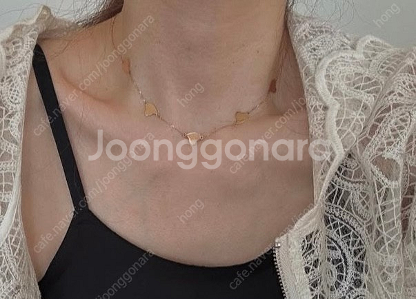 라쏭 하트목걸이 18k--4