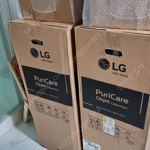 미개봉 LG 오브제컬렉션 알파 2단 공기청정기입니다