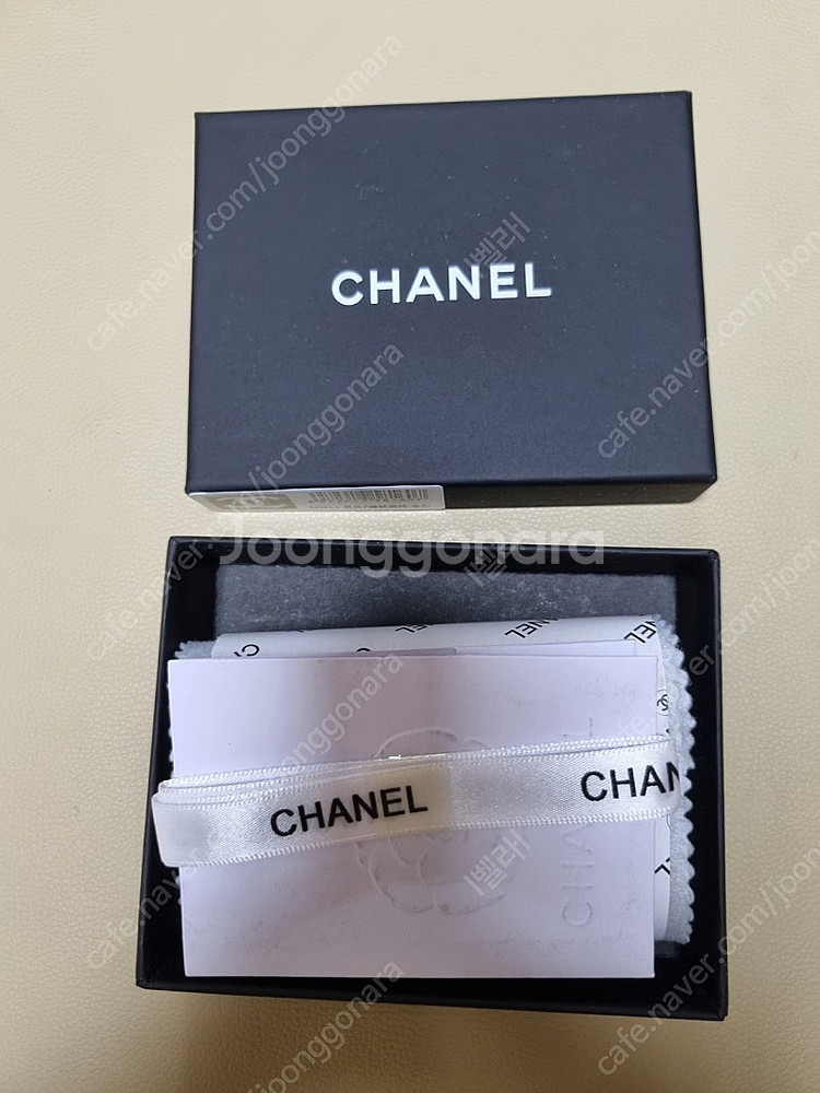 샤넬 캐비어 클똑 금장 카드지갑--2
