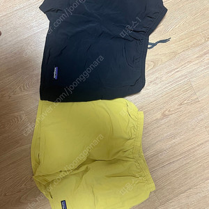 파타고니아 배기스 블랙 옐로우 S 거의 새제품