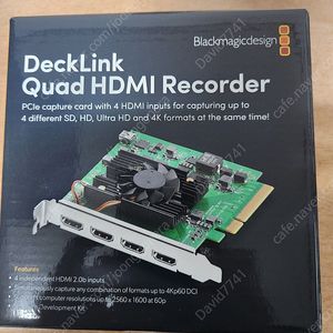 블랙매직 DeckLink Quad HDMI Recorder ( 4Poart in ) / hdmi 비디오 4채널 캡쳐보드 / 60만원 / 전주