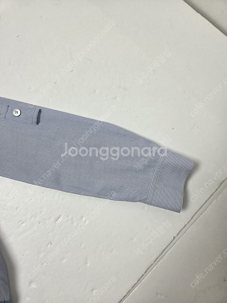 산드로 스트라이프 라운드 카라 셔츠 원피스 블루(S)--2