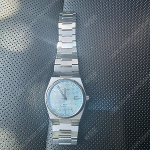 티쏘 PRX 아이스블루 메탈 시계