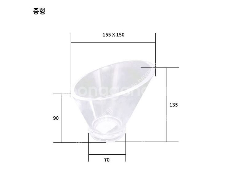 토핑 볼 소스 빙수 타원 경사 투명 아크릴--2