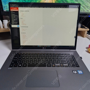 깨끗한 LG 그램 17인치 17Z990 (i7/16g/1T) 팝니다.