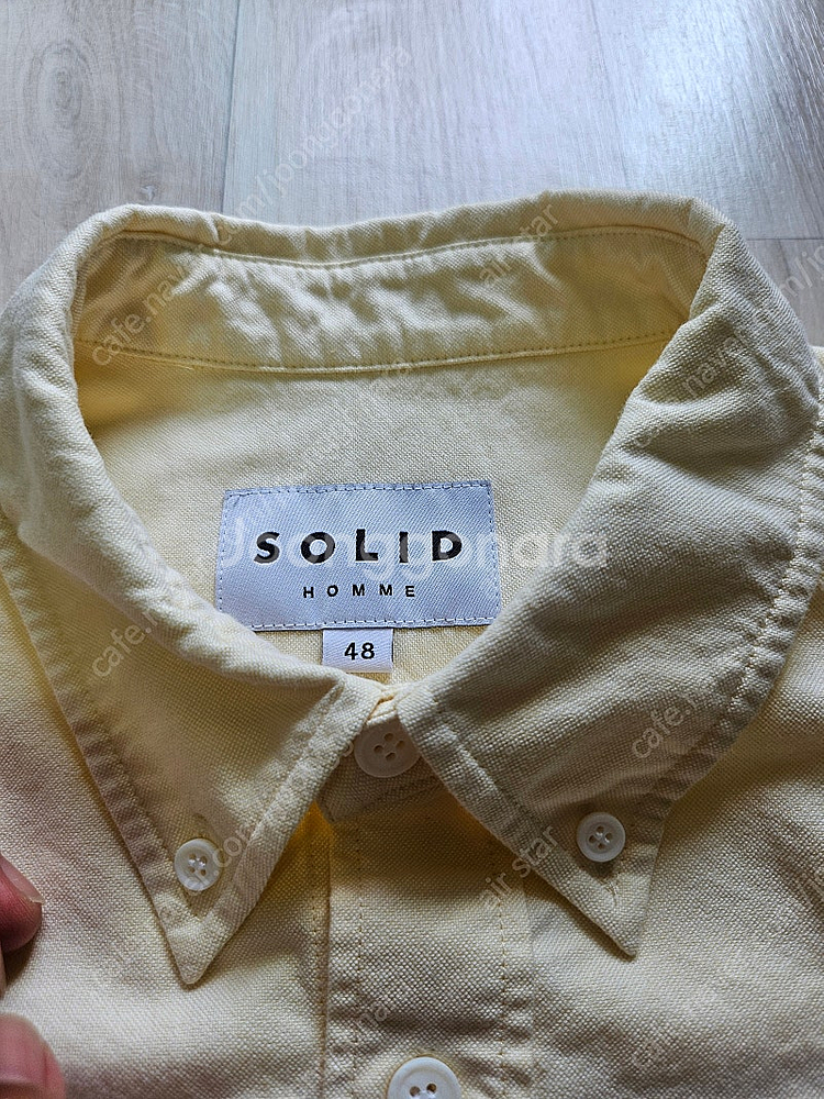 솔리드옴므 포켓 셔츠 옐로우 48--1