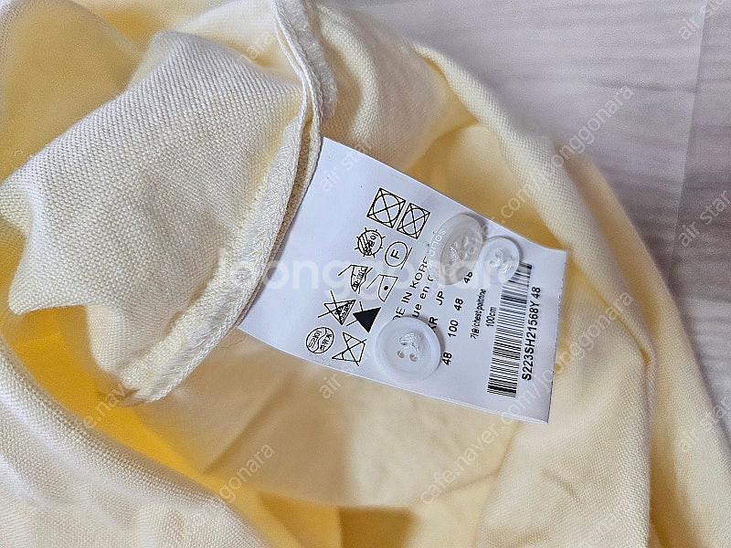 솔리드옴므 포켓 셔츠 옐로우 48--6