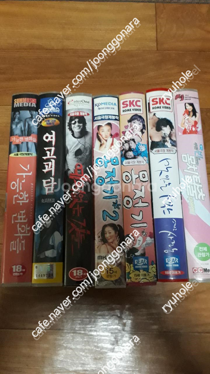 판매) 비디오테입10매일괄24만-몽정기1,2외 빈댄스테입,여고괴담.가능한변화들,로드무비,오수정,송어,예의없는것들외--1