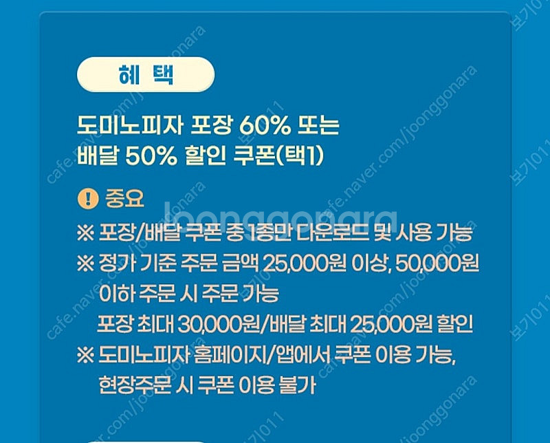 도미노피자 포장 60% 할인쿠폰--1