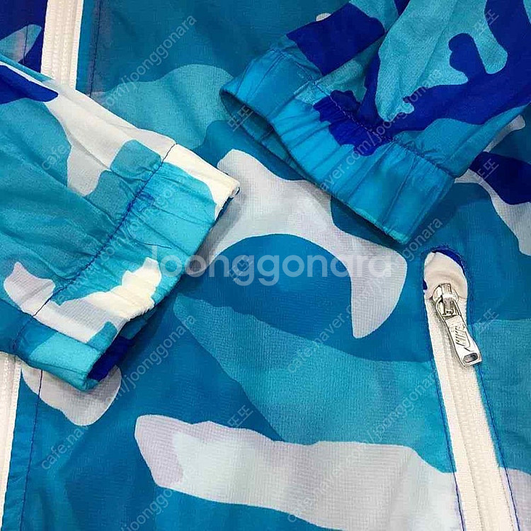 나이키 키즈 윈드러너 플라이트 웨이트 카모 블루 바람막...--5