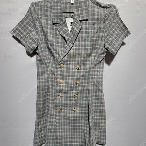 여성패션의류 체크무늬 반팔 미니원피스 롱자켓 44 55 (새옷,택포)