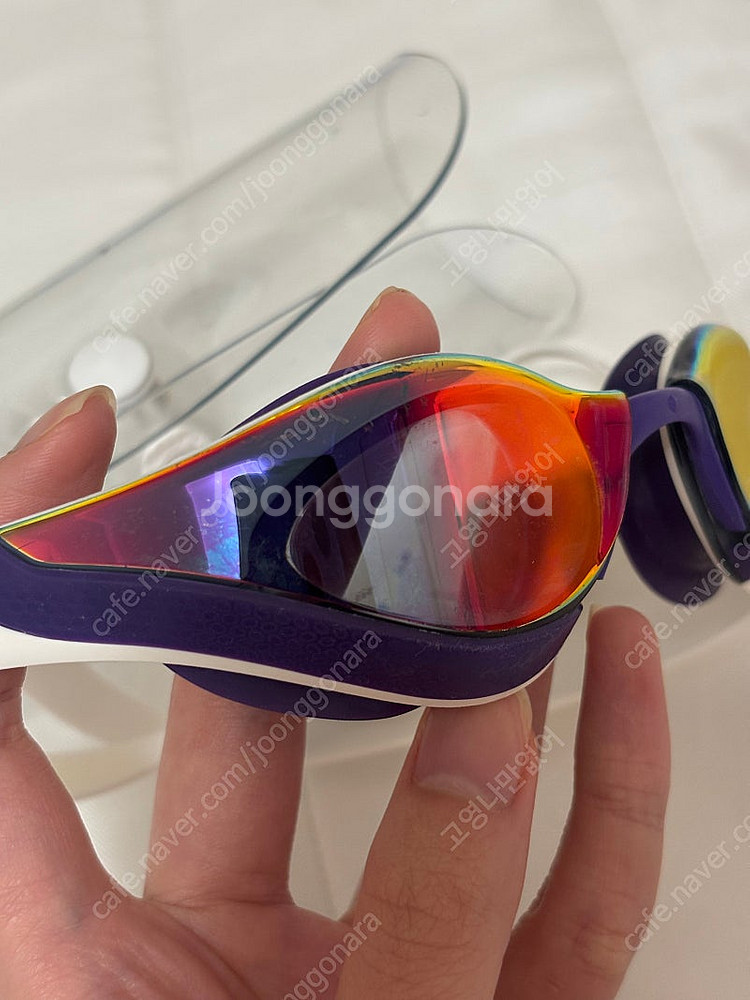 스피도 퓨어포커스 퍼플화이트 아시안핏(사용감 많음)--2