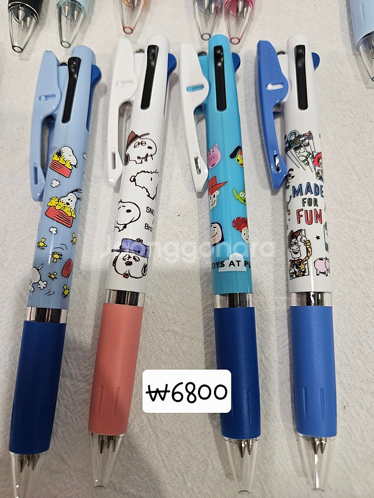 제트스트림 볼펜(키티 마멜 미피 한교동 스누피 몬치치 ...--7