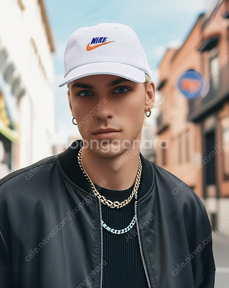 NIKE 나이키 헤리티지86 희귀컬러 형광 오렌지/블루...--5