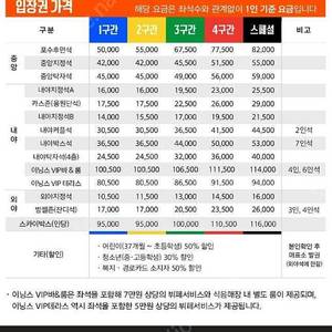 23~24일 한화 중앙테이블 2자리 시즌권 대여
