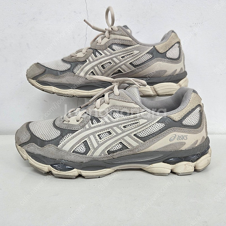아식스 젤 NYC 크림 오이스터 그레이 260 상태좋음--0