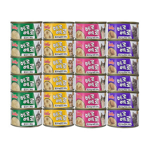 더캣츠 베로베로 수분가득 고양이캔 85g 4종콤보 24캔