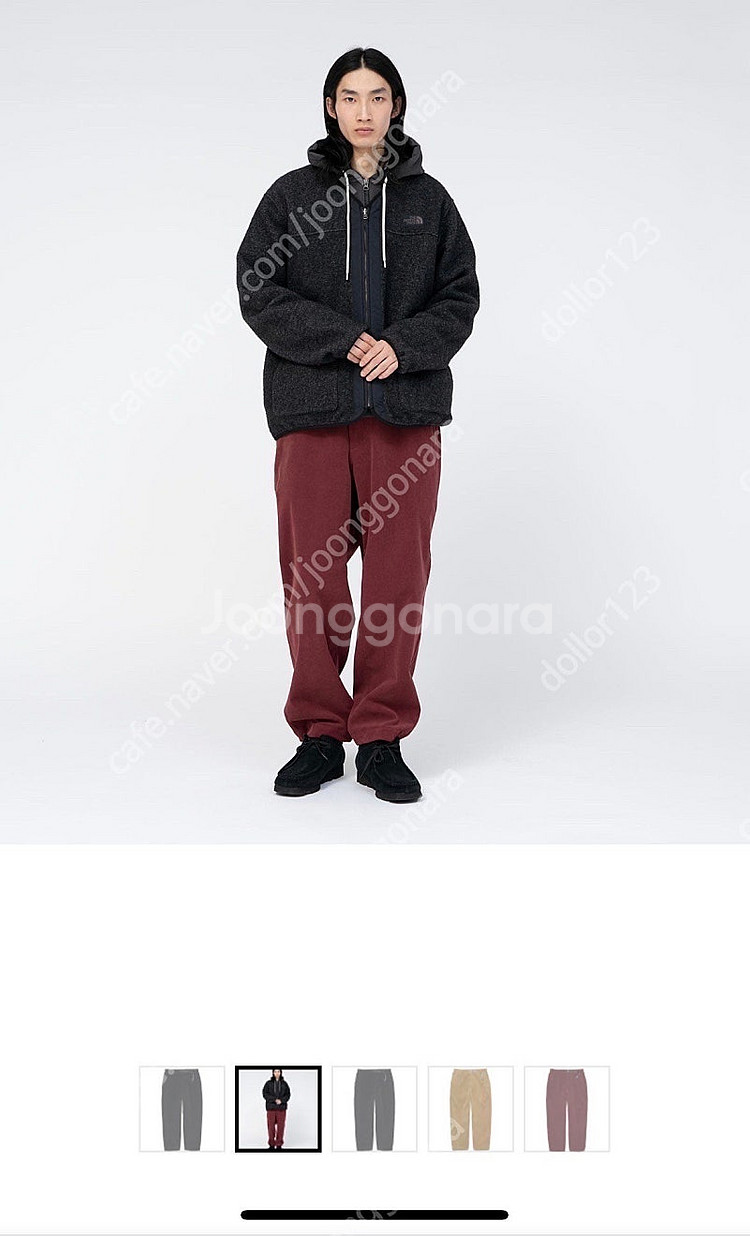 노스페이스 퍼플라벨 코듀로이 와이드 테이퍼드 팬츠 (버건디/30)--3