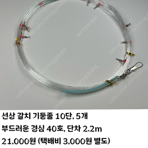 갈치채비 기둥줄 10단 5개 팝니다