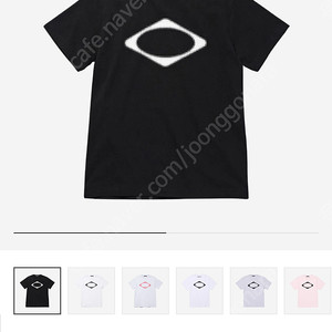 미스치프 롬버스 블러 반팔 티셔츠 블랙 새상품