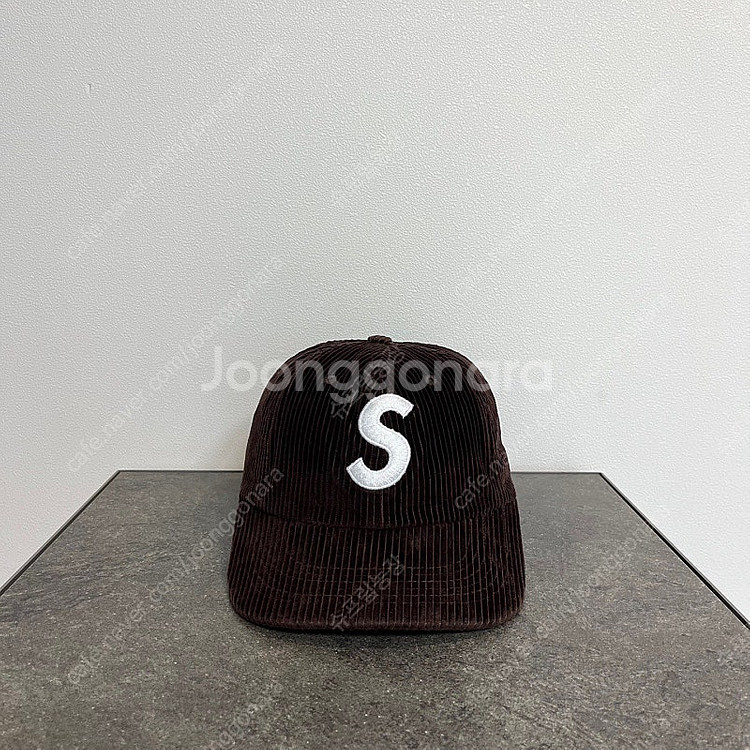 슈프림 워시드 코듀라 데님 에스로고 S로고 볼캡 모자--1