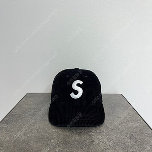 슈프림 코듀로이 블랙 에스로고 S로고 볼캡 모자