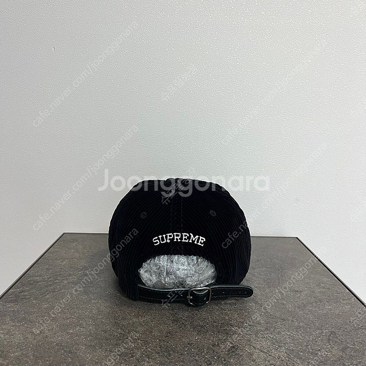 슈프림 코듀로이 블랙 에스로고 S로고 볼캡 모자--3