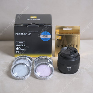니콘 NIKKOR Z 40mm f2, 아크레스트2 필터, Kenko 켄코 6종 필터 일괄 290,000원에 판매합니다.