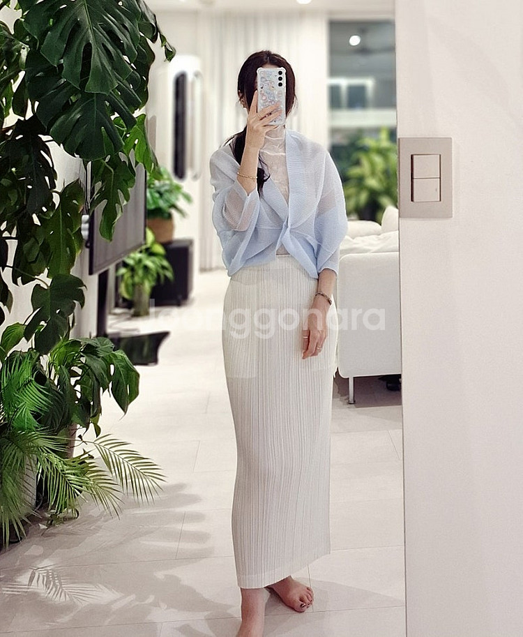 플리츠플리즈 단추 타타미 가디건 이세이미야케--4