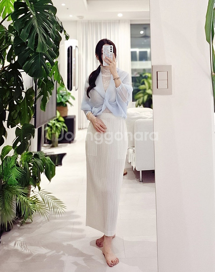 플리츠플리즈 단추 타타미 가디건 이세이미야케--8