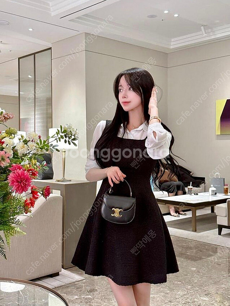 (새상품) 메이윤 제작 스프링 트위드 미니원피스 블랙 ...--0