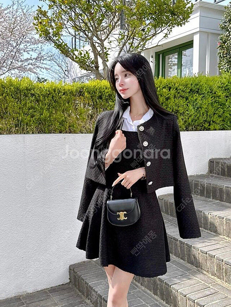(새상품) 메이윤 제작 스프링 트위드 미니원피스 블랙 ...--6