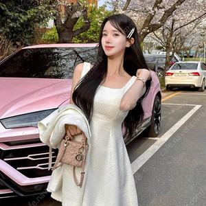(새상품) 메이윤 제작 스프링 트위드 미니원피스 아이보리 M